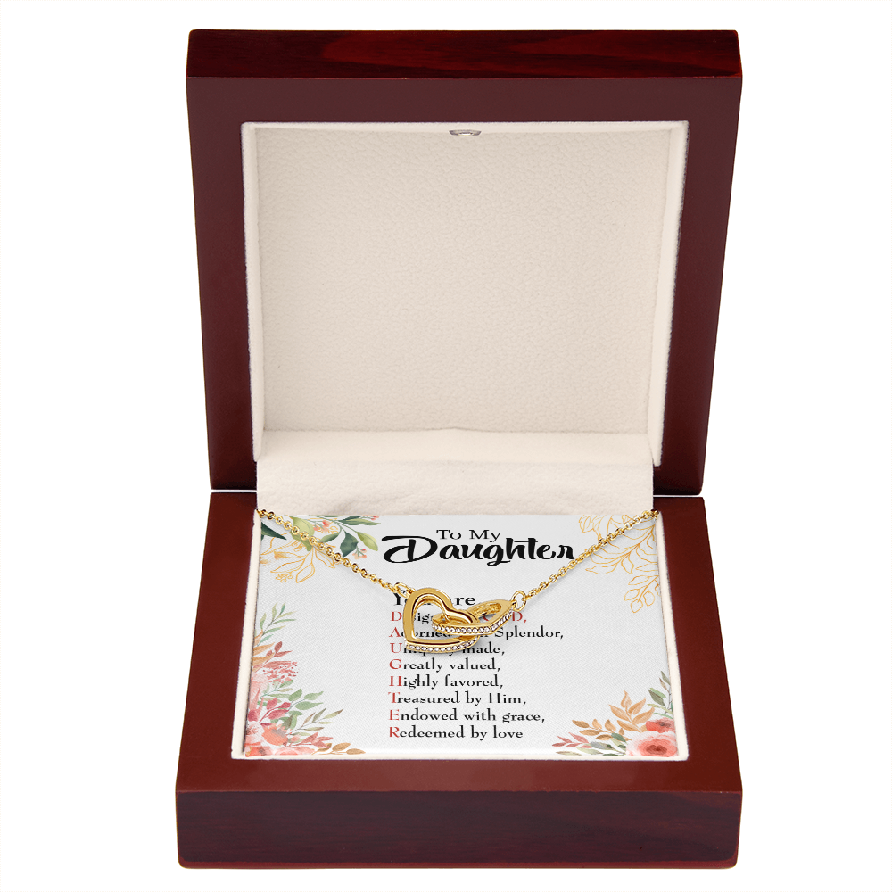 To My Daughter You are Designed by God Inseparable Necklace-Express Your Love Gifts