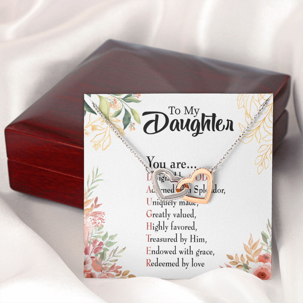 To My Daughter You are Designed by God Inseparable Necklace-Express Your Love Gifts