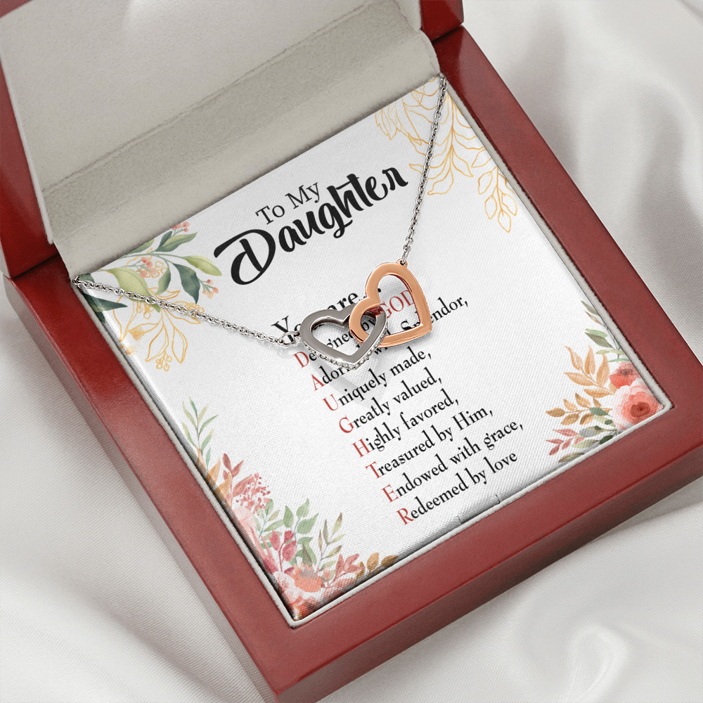 To My Daughter You are Designed by God Inseparable Necklace-Express Your Love Gifts
