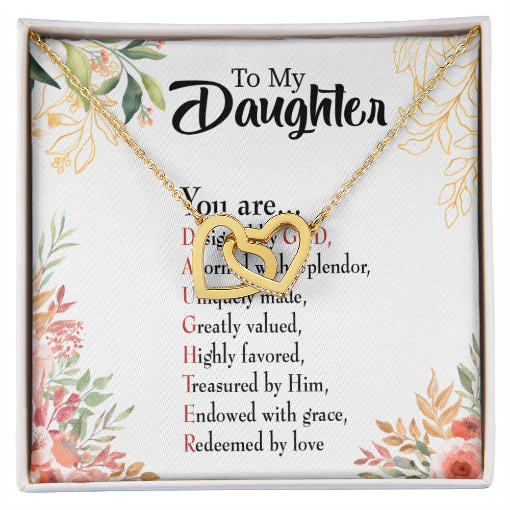 To My Daughter You are Designed by God Inseparable Necklace-Express Your Love Gifts