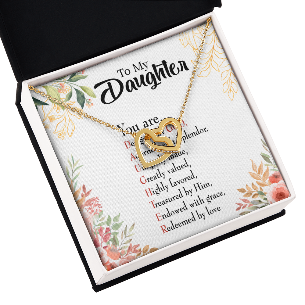 To My Daughter You are Designed by God Inseparable Necklace-Express Your Love Gifts
