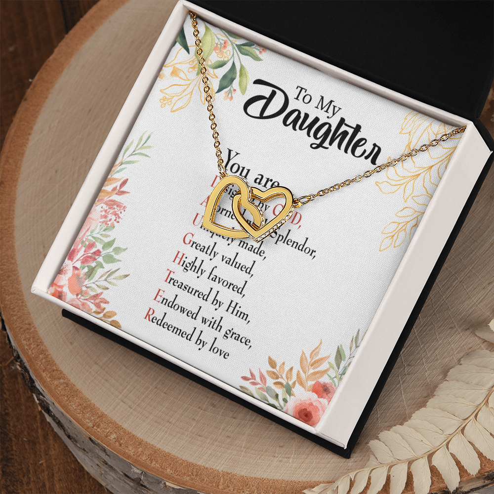 To My Daughter You are Designed by God Inseparable Necklace-Express Your Love Gifts