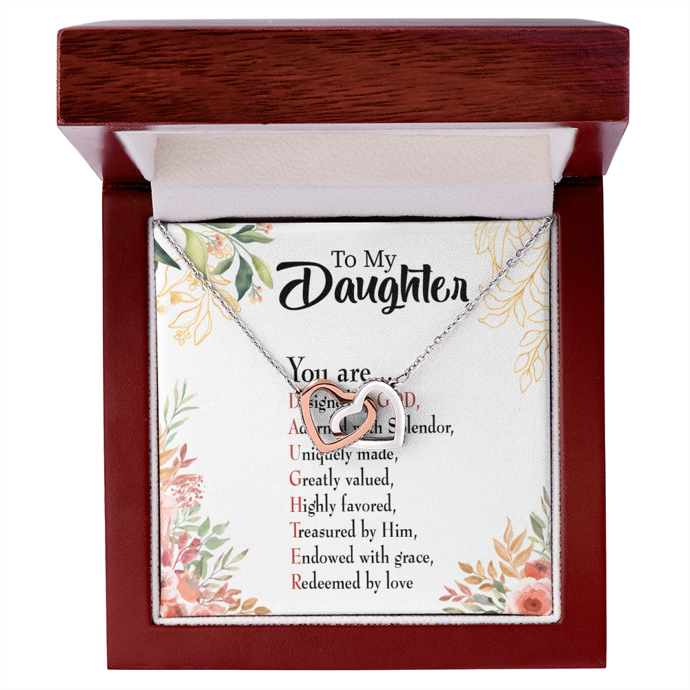 To My Daughter You are Designed by God Inseparable Necklace-Express Your Love Gifts