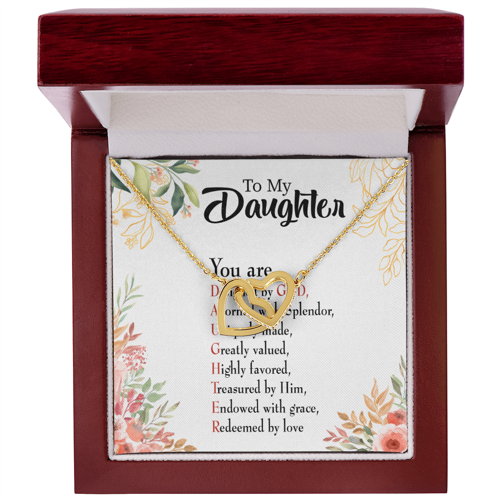 To My Daughter You are Designed by God Inseparable Necklace-Express Your Love Gifts