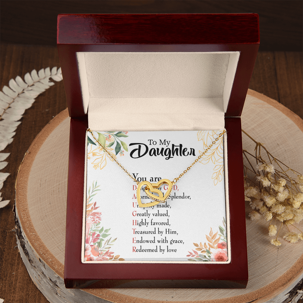 To My Daughter You are Designed by God Inseparable Necklace-Express Your Love Gifts