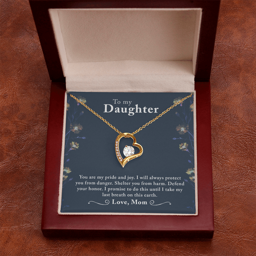 To My Daughter You Are My Pride and Joy Forever Necklace w Message Card-Express Your Love Gifts