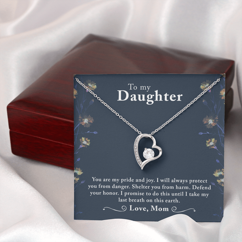To My Daughter You Are My Pride and Joy Forever Necklace w Message Card-Express Your Love Gifts
