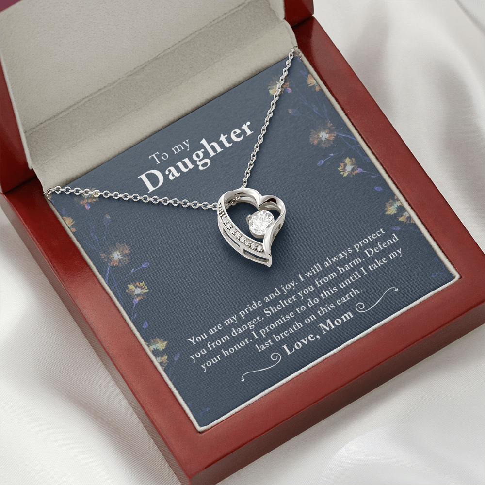 To My Daughter You Are My Pride and Joy Forever Necklace w Message Card-Express Your Love Gifts