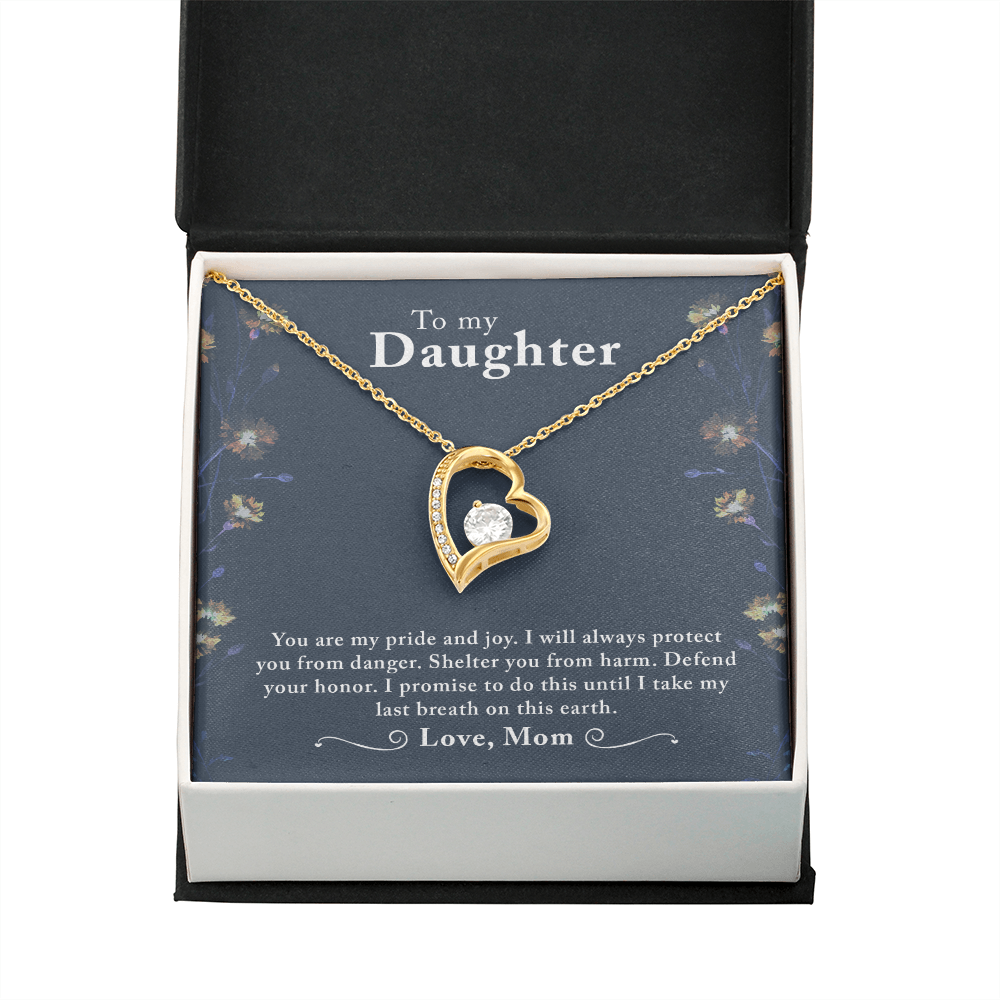 To My Daughter You Are My Pride and Joy Forever Necklace w Message Card-Express Your Love Gifts