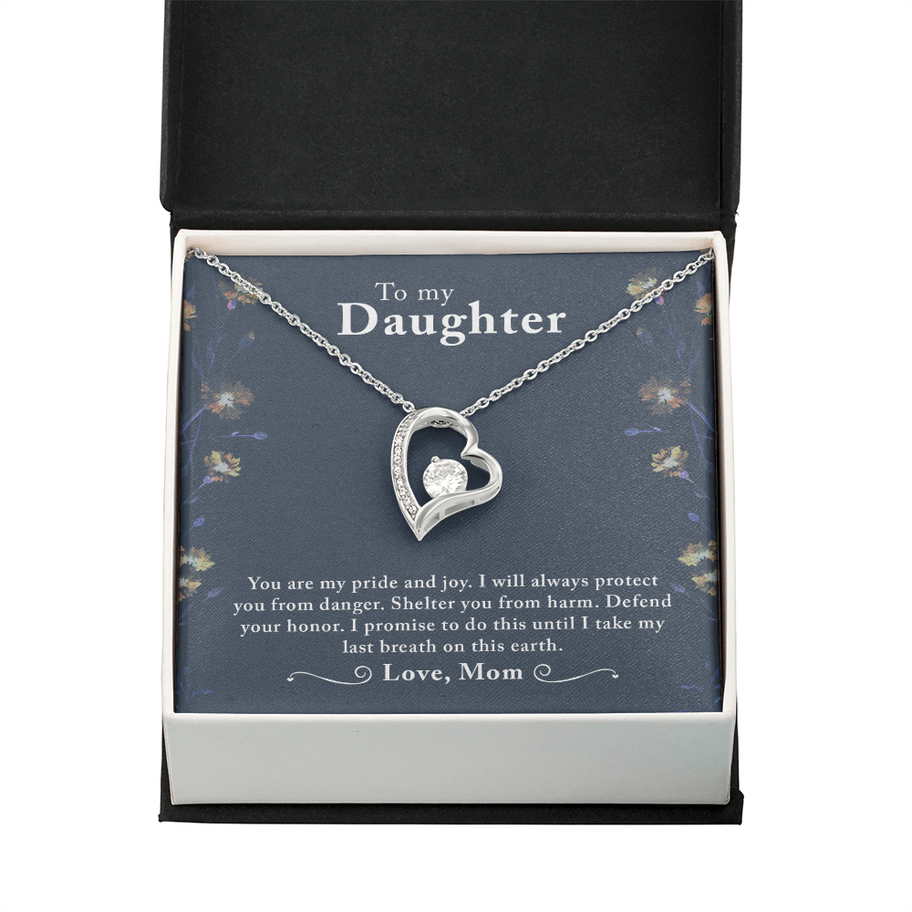 To My Daughter You Are My Pride and Joy Forever Necklace w Message Card-Express Your Love Gifts