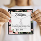 To My Daughter You Are Not Alone From Dad Alluring Ribbon Necklace Message Card-Express Your Love Gifts