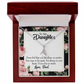 To My Daughter You Are Not Alone From Dad Alluring Ribbon Necklace Message Card-Express Your Love Gifts