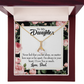 To My Daughter You Are Not Alone From Dad Alluring Ribbon Necklace Message Card-Express Your Love Gifts