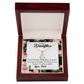 To My Daughter You Are Not Alone From Dad Alluring Ribbon Necklace Message Card-Express Your Love Gifts