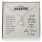 To My Daughter You Are One of The Greatest Joys From Dad Alluring Ribbon Necklace Message Card-Express Your Love Gifts