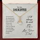 To My Daughter You Are One of The Greatest Joys From Dad Alluring Ribbon Necklace Message Card-Express Your Love Gifts