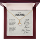 To My Daughter You Are One of The Greatest Joys From Dad Alluring Ribbon Necklace Message Card-Express Your Love Gifts