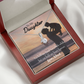 To My Daughter You Held My Hand From Dad Alluring Ribbon Necklace Message Card-Express Your Love Gifts