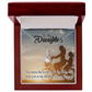 To My Daughter You Mean the World to Mom Alluring Ribbon Necklace Message Card-Express Your Love Gifts