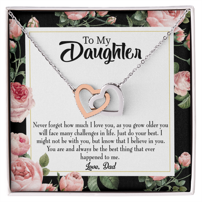 To My Daughter You're The Best Thing From Dad Inseparable Necklace-Express Your Love Gifts