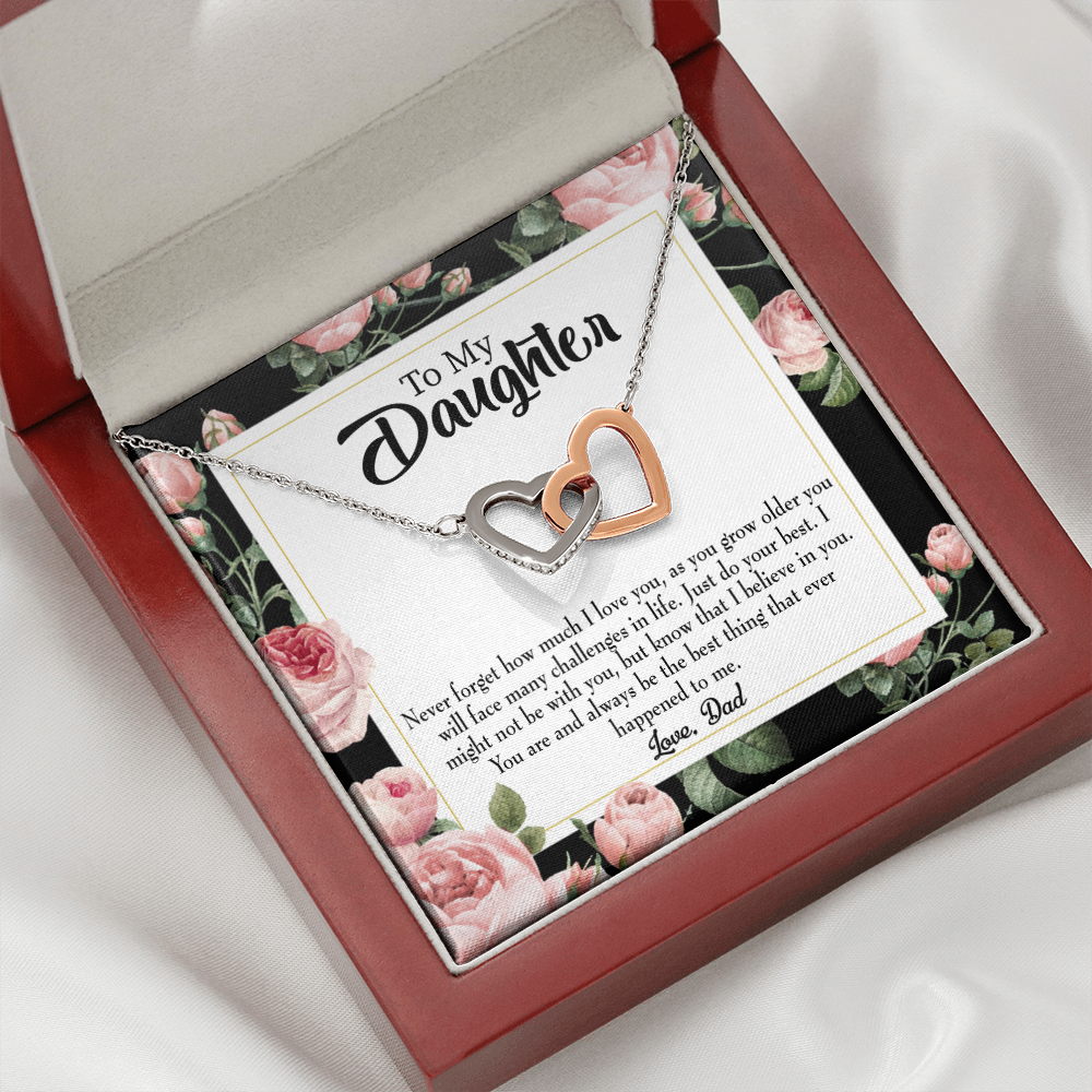 To My Daughter You're The Best Thing From Dad Inseparable Necklace-Express Your Love Gifts