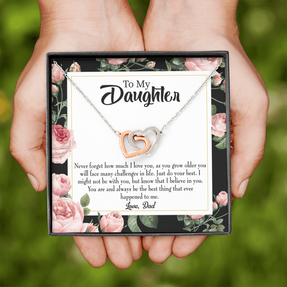 To My Daughter You're The Best Thing From Dad Inseparable Necklace-Express Your Love Gifts