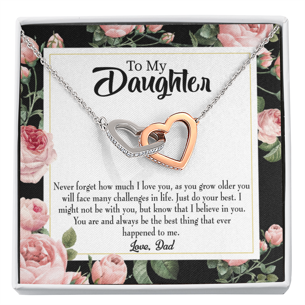 To My Daughter You're The Best Thing From Dad Inseparable Necklace-Express Your Love Gifts