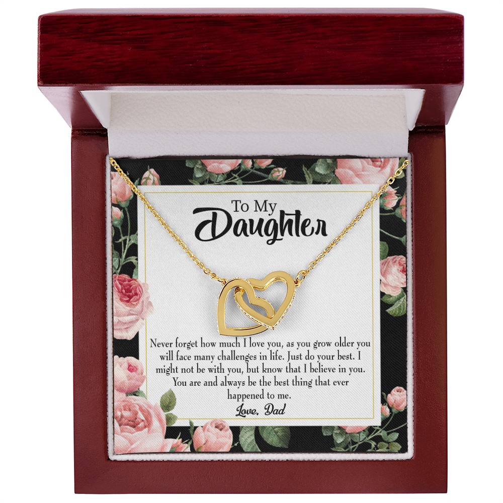 To My Daughter You're The Best Thing From Dad Inseparable Necklace-Express Your Love Gifts