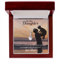 To My Daughter You Snuggled Into Dad's Heart Alluring Ribbon Necklace Message Card-Express Your Love Gifts