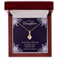 To My Daughter You've Been a Blessing Alluring Ribbon Necklace Message Card-Express Your Love Gifts