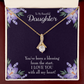 To My Daughter You've Been a Blessing Alluring Ribbon Necklace Message Card-Express Your Love Gifts