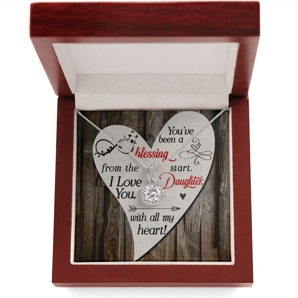 To My Daughter You’ve Been a Blessing Eternal Hope Necklace Message Card-Express Your Love Gifts