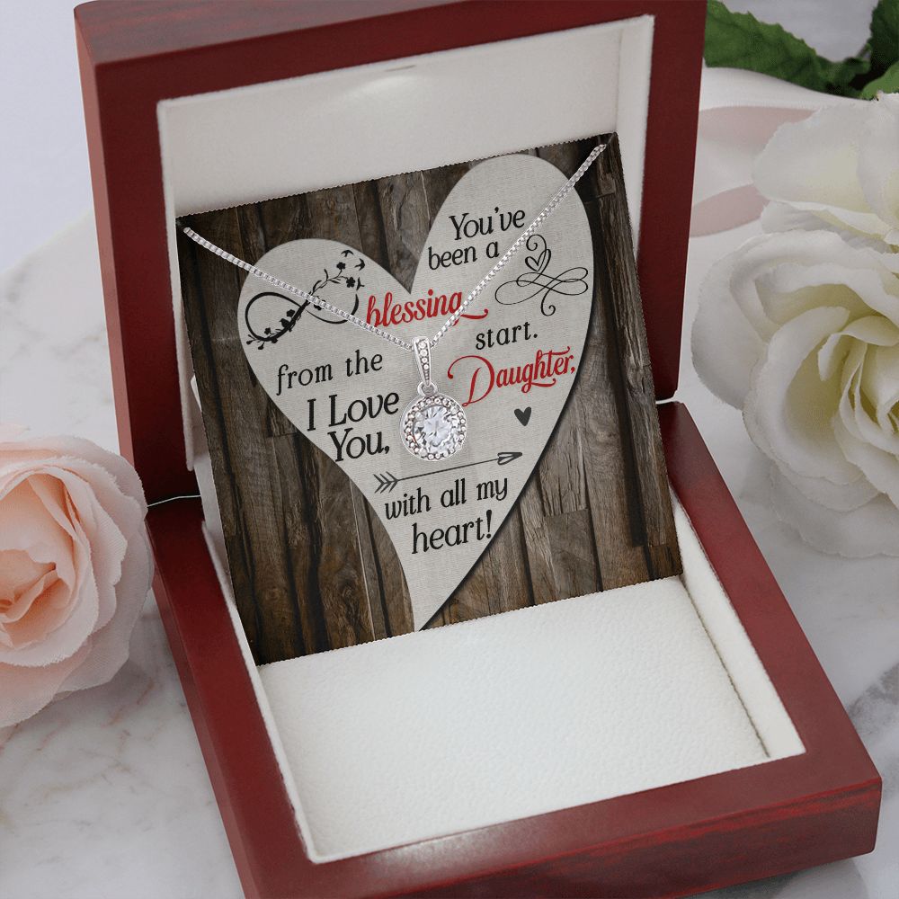To My Daughter You’ve Been a Blessing Eternal Hope Necklace Message Card-Express Your Love Gifts