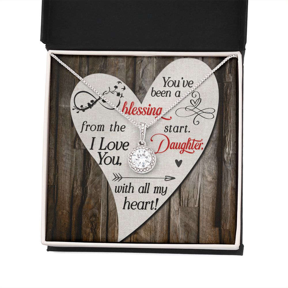 To My Daughter You’ve Been a Blessing Eternal Hope Necklace Message Card-Express Your Love Gifts