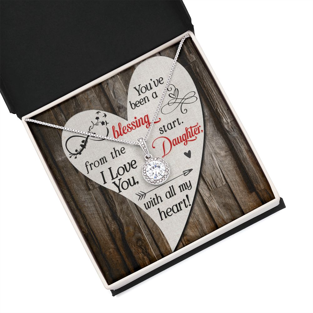 To My Daughter You’ve Been a Blessing Eternal Hope Necklace Message Card-Express Your Love Gifts