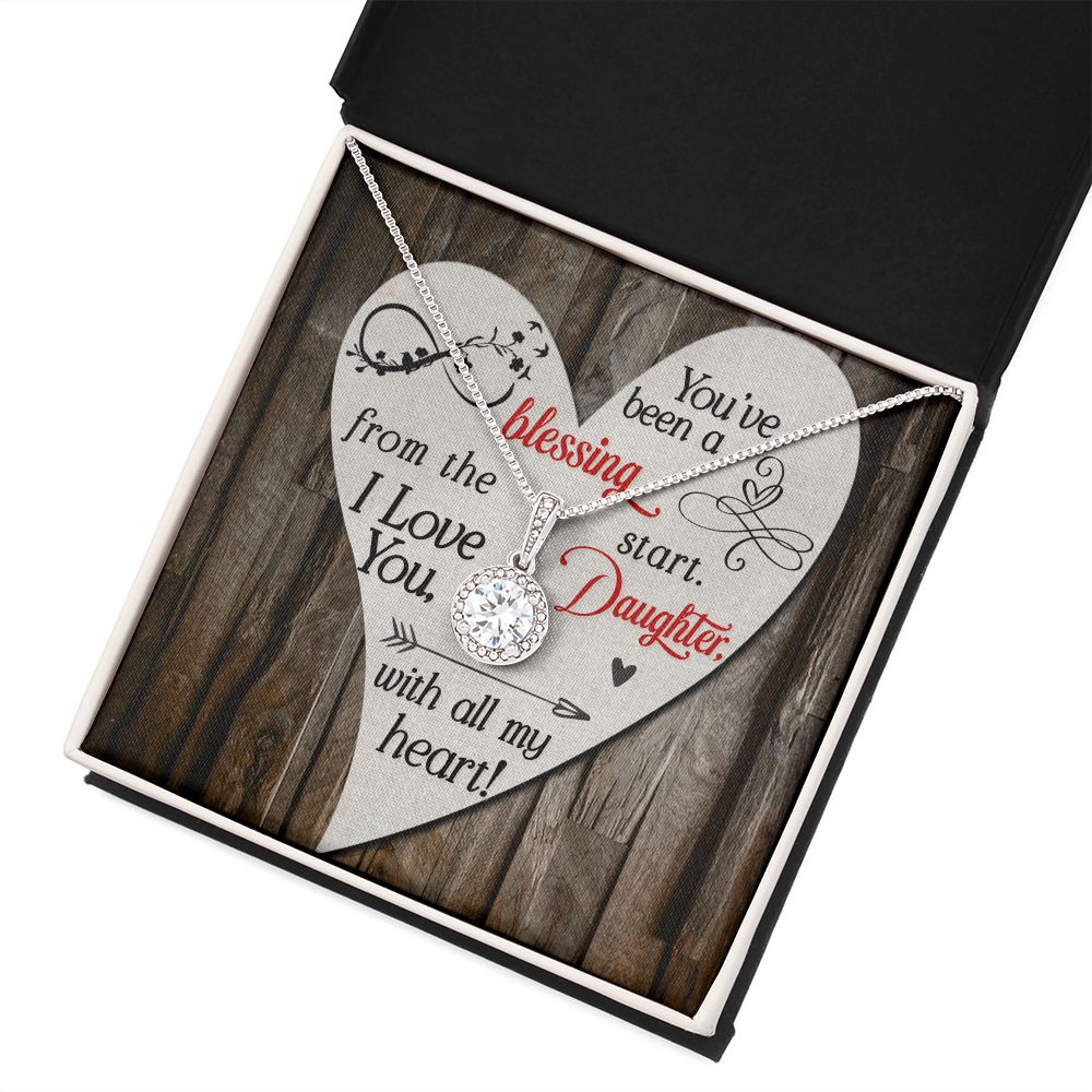 To My Daughter You’ve Been a Blessing Eternal Hope Necklace Message Card-Express Your Love Gifts