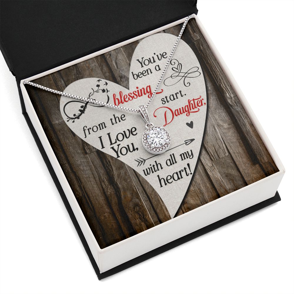 To My Daughter You’ve Been a Blessing Eternal Hope Necklace Message Card-Express Your Love Gifts