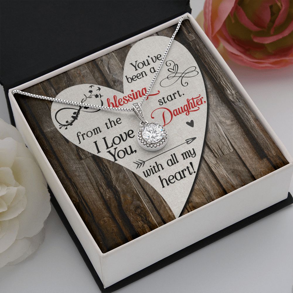 To My Daughter You’ve Been a Blessing Eternal Hope Necklace Message Card-Express Your Love Gifts