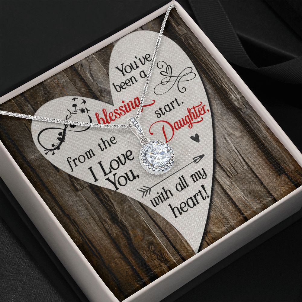 To My Daughter You’ve Been a Blessing Eternal Hope Necklace Message Card-Express Your Love Gifts