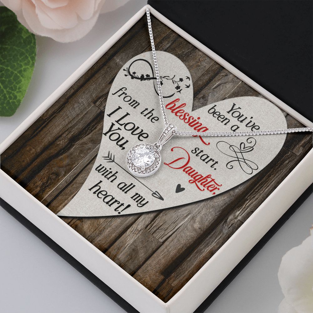 To My Daughter You’ve Been a Blessing Eternal Hope Necklace Message Card-Express Your Love Gifts