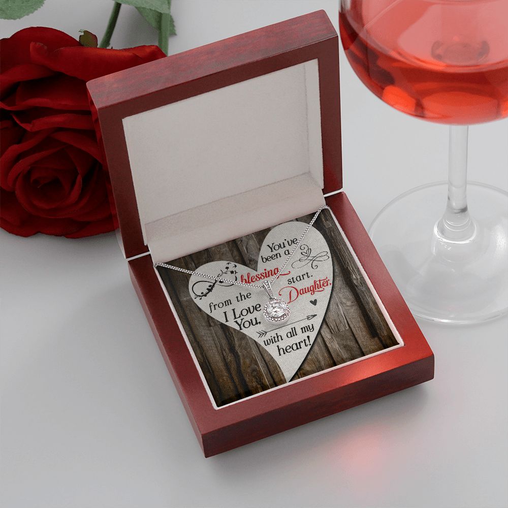 To My Daughter You’ve Been a Blessing Eternal Hope Necklace Message Card-Express Your Love Gifts