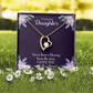 To My Daughter You've Been a Blessing Forever Necklace w Message Card-Express Your Love Gifts