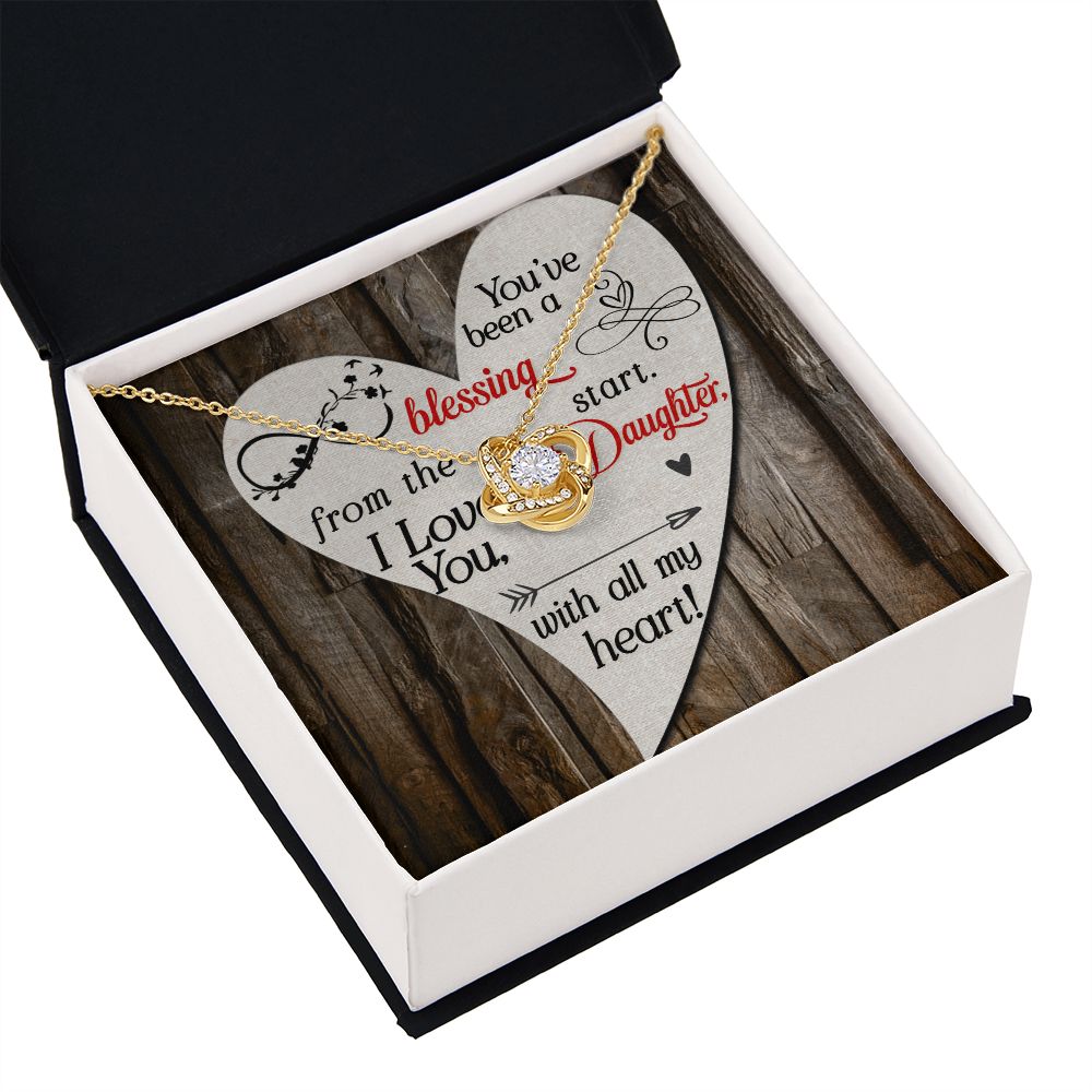 To My Daughter You’ve Been a Blessing Infinity Knot Necklace Message Card-Express Your Love Gifts