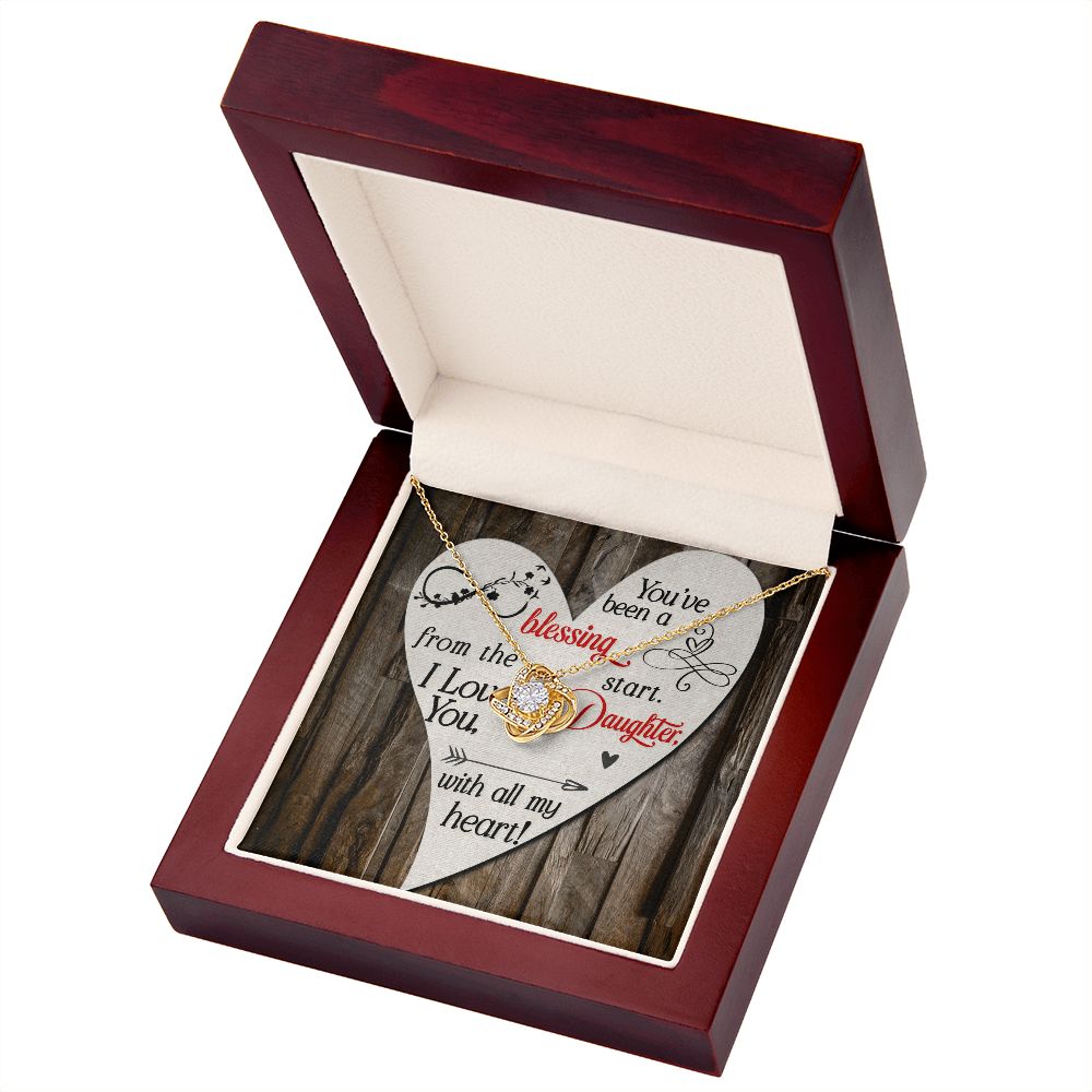 To My Daughter You’ve Been a Blessing Infinity Knot Necklace Message Card-Express Your Love Gifts