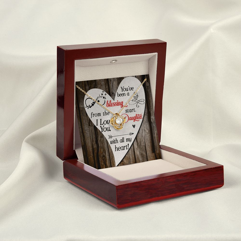 To My Daughter You’ve Been a Blessing Infinity Knot Necklace Message Card-Express Your Love Gifts
