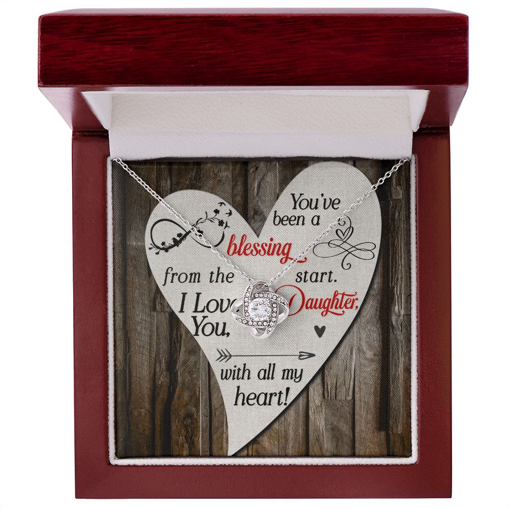 To My Daughter You’ve Been a Blessing Infinity Knot Necklace Message Card-Express Your Love Gifts