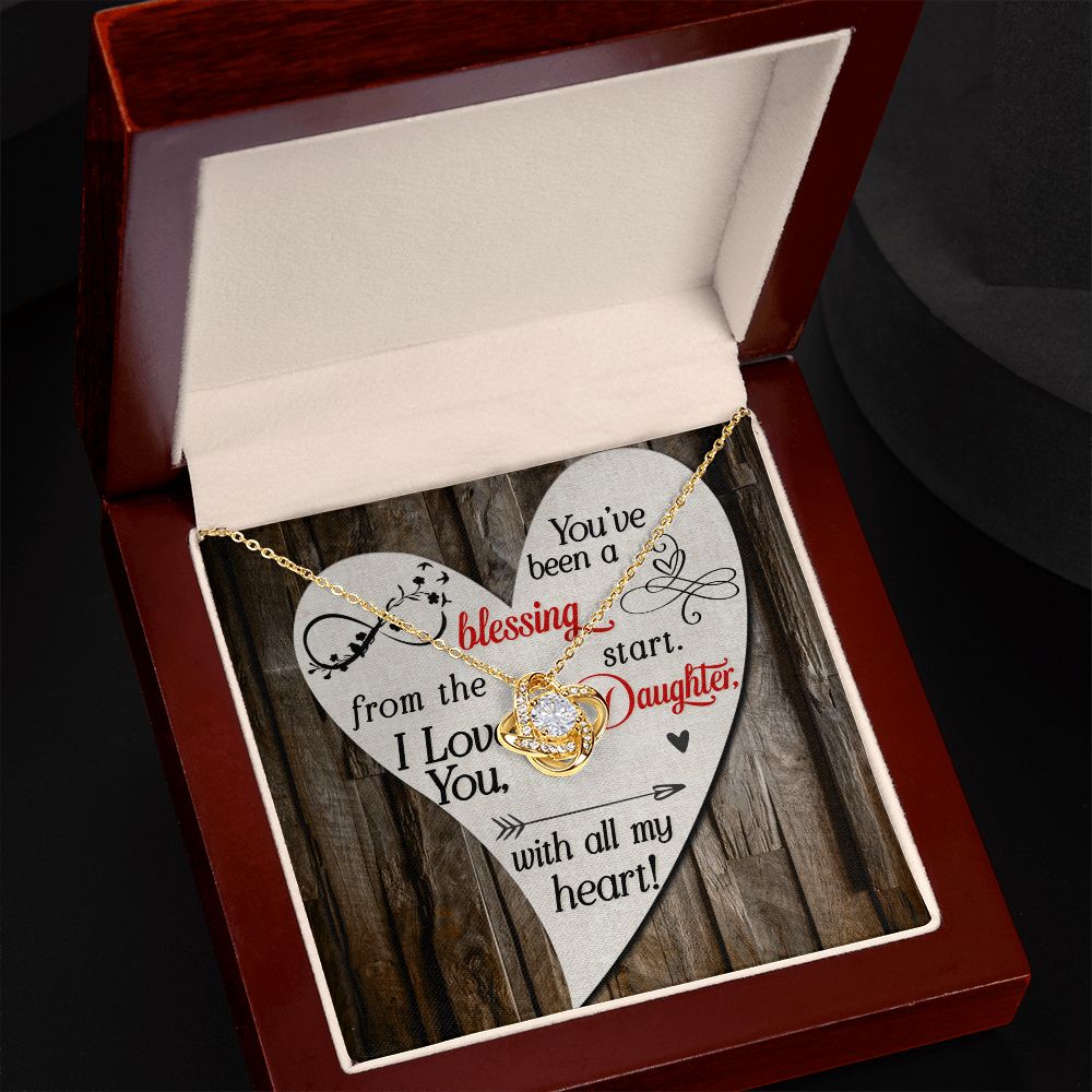 To My Daughter You’ve Been a Blessing Infinity Knot Necklace Message Card-Express Your Love Gifts