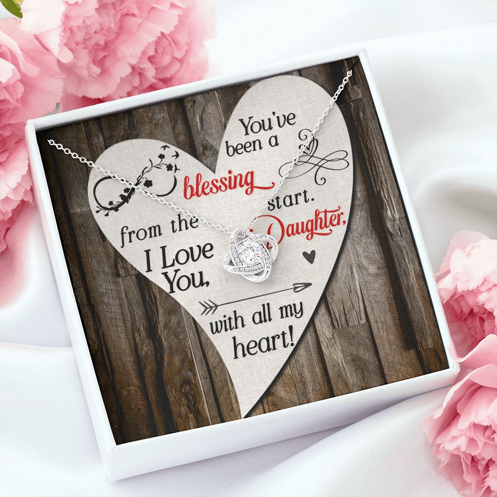 To My Daughter You’ve Been a Blessing Infinity Knot Necklace Message Card-Express Your Love Gifts
