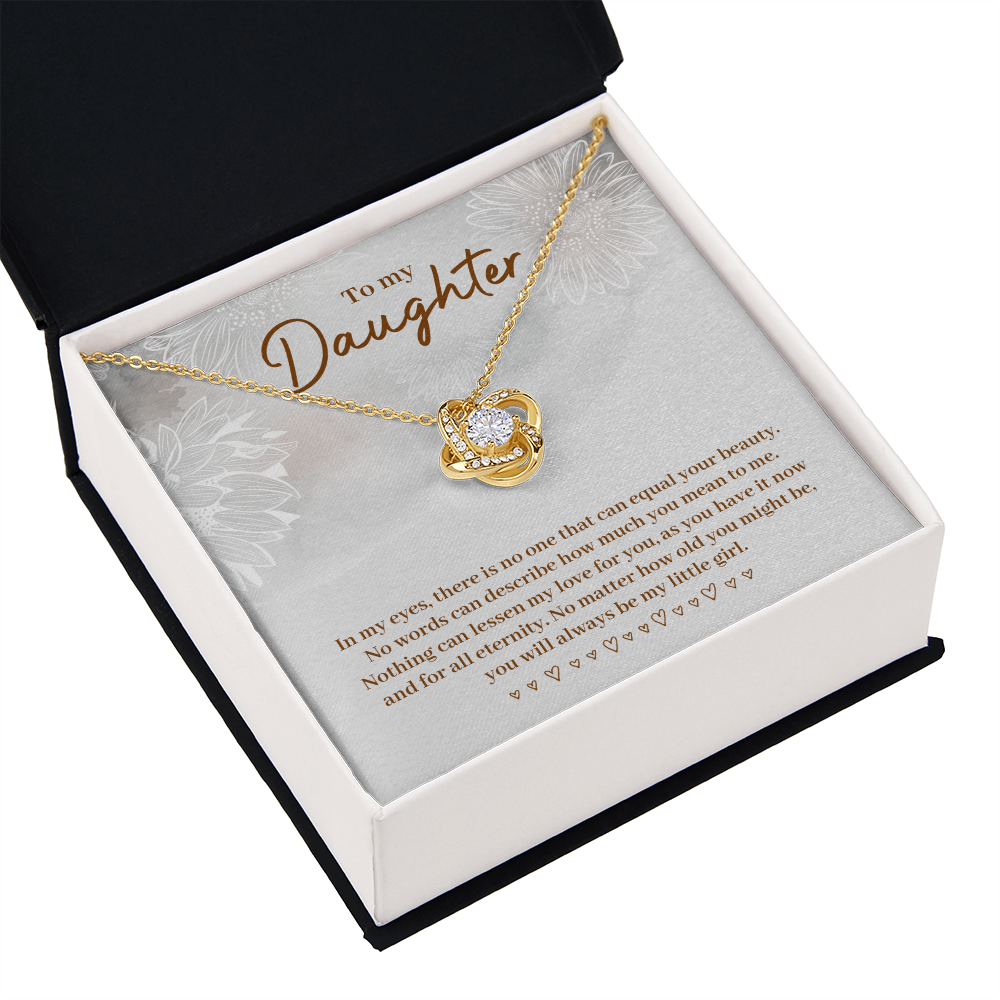 To My Daughter You Will Always Be My Little Girl Infinity Knot Necklace Message Card-Express Your Love Gifts