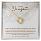 To My Daughter You Will Always Be My Little Girl Infinity Knot Necklace Message Card-Express Your Love Gifts